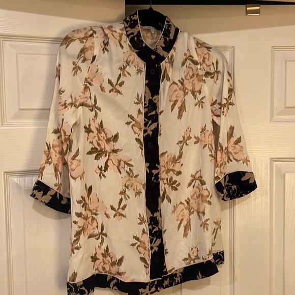 Ganni button blouse floral crepe - Picture 5 of 6